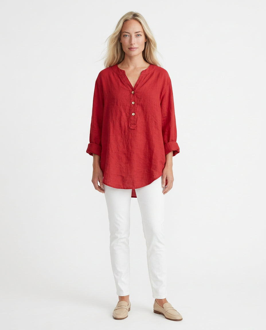 Arvoire™ | Rosa Linen Blouse